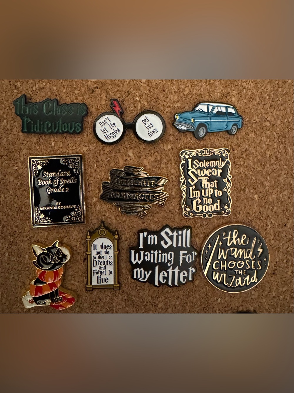 Harry Potter Themed Enamel Pin 10 piece Set